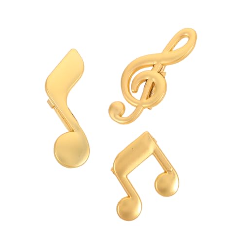 TOBBOMEY 3stücke Teilige Musiknoten Brosche Für Damen Und Herren Stilvolle Reversnadel Mit Retro- Vielseitige Anstecknadel Für Anzüge Jacken Und Hemden Accessoires Für Partys von TOBBOMEY