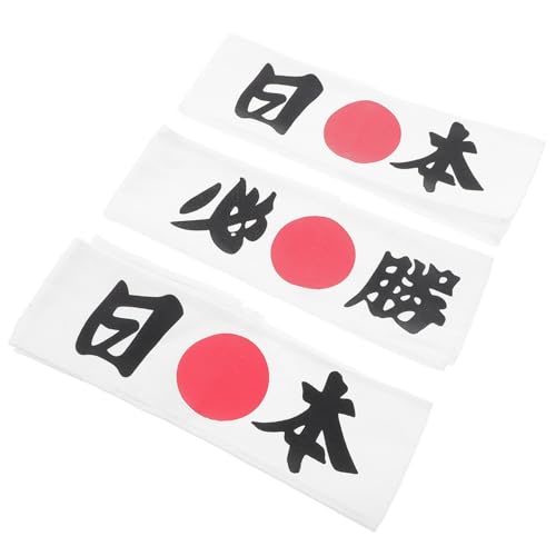 TOBBOMEY 3stücke Japanische Stirnbänder Atmungsaktive Vielseitige Kopfbedeckung Im Japanischen Stil Für Karate Training Und Wettkämpfe Und Komfortabel von TOBBOMEY