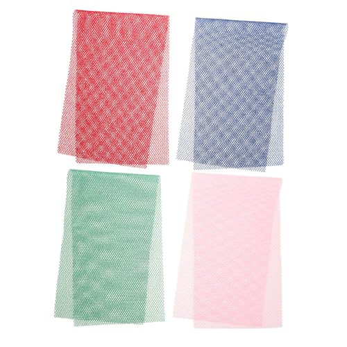 TOBBOMEY 4 Stück Peeling Duschhautschrubber Afrikanisches Netz Praktischer Rückenschrubber Für Körperpflege Hautbürste Für Frauen Und Männer Für Dusche Und Bad von TOBBOMEY