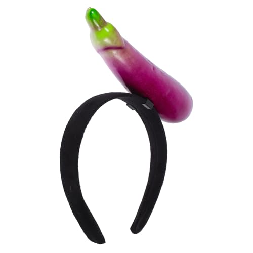 TOBBOMEY 4 Stück Realistische Auberginen Haaraccessoires für Kostümpartys und Feiertagsveranstaltungen Bequemer Kopfschmuck mit Einzigartigem Design für Erwachsene und Jugendliche von TOBBOMEY
