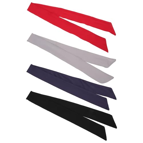 TOBBOMEY 4 Stück Sportliches Stirnband Damen und Herren Elastisches Schweißabsorbierendes Fitness headwrap Atmungsaktiv Bequem Vielseitig für Outdoor laufen Yoga und Training in Rot von TOBBOMEY