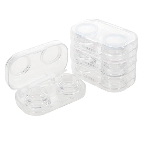 TOBBOMEY 4 Stück Teiliges Kontaktlinsen Dichtem Verschluss Langlebige Transparente Aufbewahrungsbox für Reisen Camping und Alltag Praktische Organizer für Mädchen und Kosmetikbedarf von TOBBOMEY