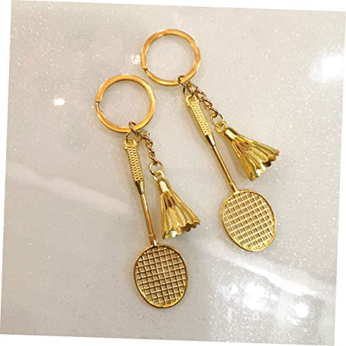 TOBBOMEY 6 Stück Badminton Schlüsselanhänger aus Langlebigem Metall Modische Anhänger mit Stilvollem Design Attraktiv für Sportfans und Geschenkideen für Mädchen und Teenager von TOBBOMEY