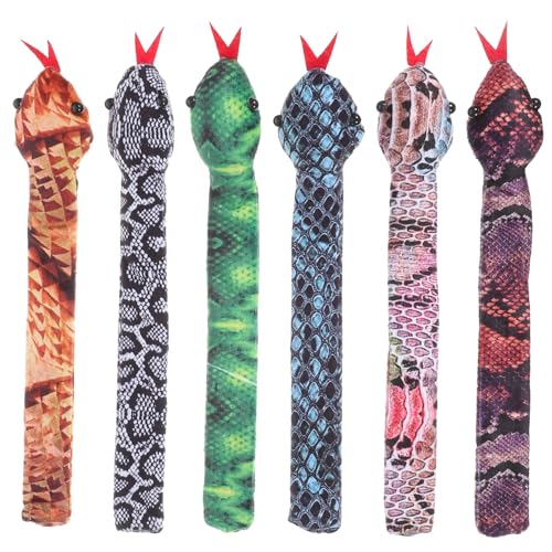TOBBOMEY 6 Stück Teiliges Schlangen Schnapparmband Armband Langlebig Leicht Tragbar für Jungen Mädchen und Halloween Zubehör von TOBBOMEY