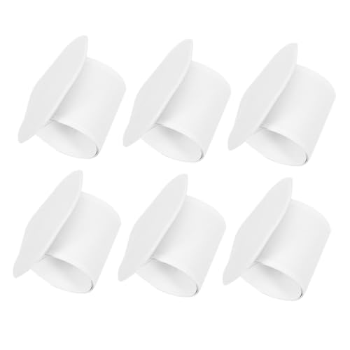 TOBBOMEY 6 Stück Teiliges Weißes Klatscharmband Hautfreundlichem PVC Leerer DIY Graffiti schnapparmband für Geburtstags Themen Kostümpartys von TOBBOMEY