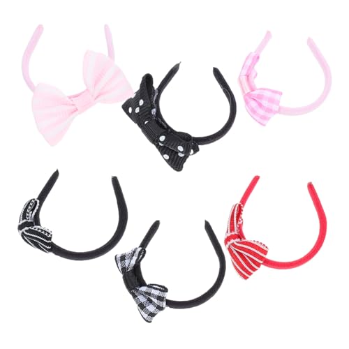 TOBBOMEY 6stücke Miniatur-haarreifen Mit Schleife Für Puppenhaus-dekor Mini-puppenreifen Leichte Kopfschmuck-requisiten Vielseitig Als Puppenzubehör Oder Party-geschenke Geeignet von TOBBOMEY