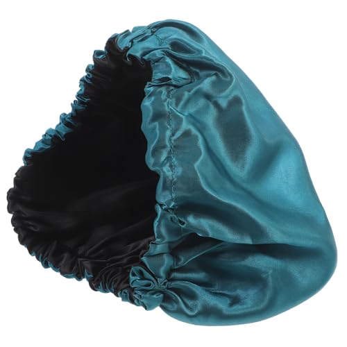 TOBBOMEY Kopfbedeckung Stilvolle Badehaube Große Duschhaube für Damen Satin-polyester Wiederverwendbar für Dusche Haarpflege Spa Kochen 2 Größen von TOBBOMEY