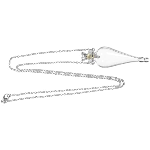 TOBBOMEY Mini Glasflasche Anhänger mit Kette Kleine Wunschflasche mit Stopfen Auslaufsicheres DIY Schmuck accessoire Vielseitige Dekorationsflasche für Geschenk und Foto requisiten von TOBBOMEY