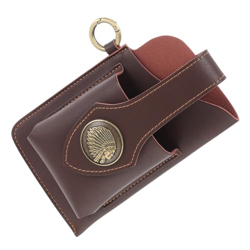 TOBBOMEY Multifunktionale Pu ledergürteltasche Herren Widerstandsfähige Lauf Outdoor hüfttasche Praktische Handytasche Vielseitige Bauchtasche für Wandern Radfahren und Alltag Braun von TOBBOMEY