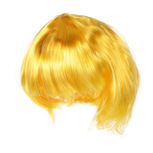 TOBBOMEY Perücke Aus Echthaar Kurz Für Cosplay Party Kostüme Maskeraden Festivals Karneval Aprilscherz Und Andere Anlässe Dekoratives Kopfschmuckzubehör Für Halloween Mottopartys von TOBBOMEY