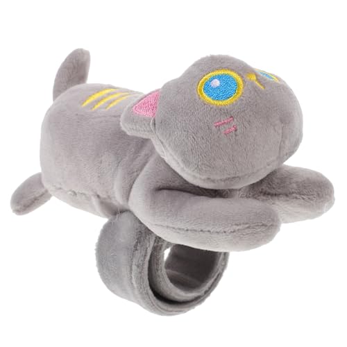 TOBBOMEY Plüsch Katzen Slap Armband Weiches Leichtes Kuscheltier Armband Strapazierfähiges Party Snap Bracelet aus Bequemes Tiermuster Handgelenkband für Erwachsene von TOBBOMEY