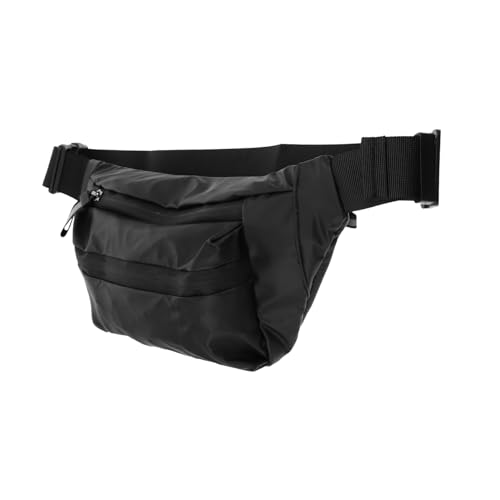 TOBBOMEY Praktische Crossbody Brusttasche Herren Verstellbar Leicht Robust für Outdoor Sport Reisen Joggen Langlebig Multifunktional Telefonhalter Umhängetasche Modisch Schwarz von TOBBOMEY