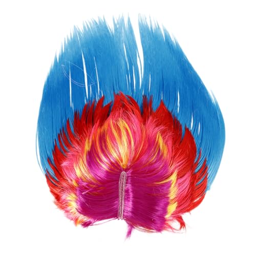 TOBBOMEY Punk Wig Für Masquerade-party Einzigartige Schillernde Perücke Für Damen Und Herren Für Karneval Cosplay Und Festivals Farben Zufällig von TOBBOMEY