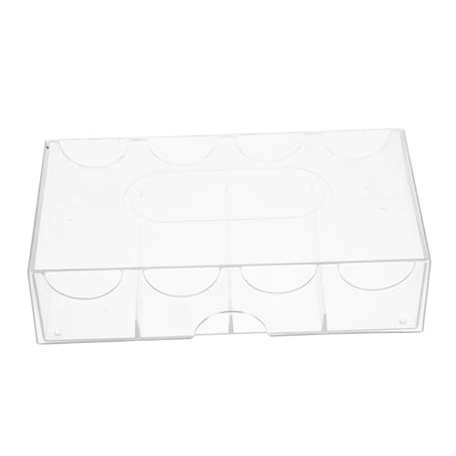 TOBBOMEY Transparente Poker Chip Aufbewahrungsbox mit Fächern Große Kapazität Multifunktional für Hold Chips und Kleine Gegenstände Robustes Verschleißfestes Material Praktischer Organizer von TOBBOMEY