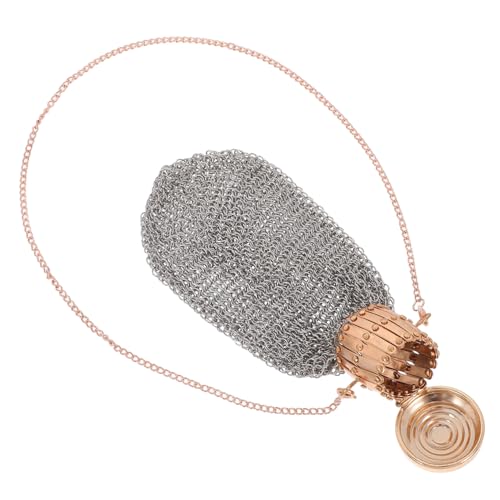 TOBBOMEY Vintage Metall Münzbeutel Mini Doppel Mesh Geldbörse mit Drehverschluss Stabiles Mesh Kompakt und Reisefreundlich Eleganter Retro Stil für Schmuck und Kosmetik Sicherer Verschluss von TOBBOMEY