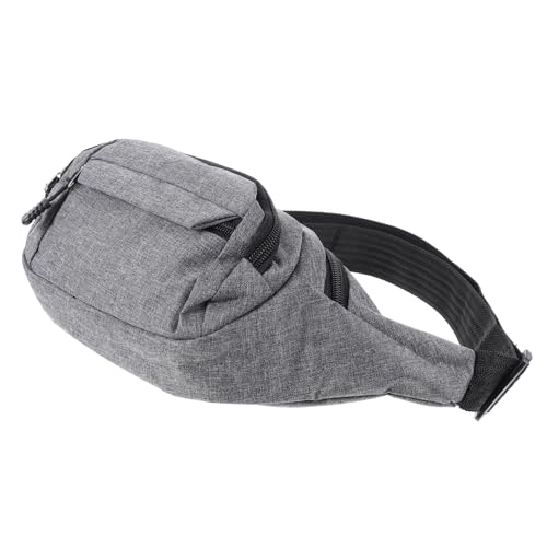 TOBBOMEY wasserdichte Herren Gürteltasche aus Oxford Kompakte Vielseitige Umhängetasche Verstellbar Robuste Bauchtasche für Arbeit Schule und Shopping Graue Sporttasche von TOBBOMEY