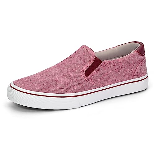 Damen-Sneaker aus Segeltuch, niedrig, modisch, rutschfest, klassisch, bequem, atmungsaktiv, Freizeitschuhe, Tbw003-red, 41.5 EU von TOBER