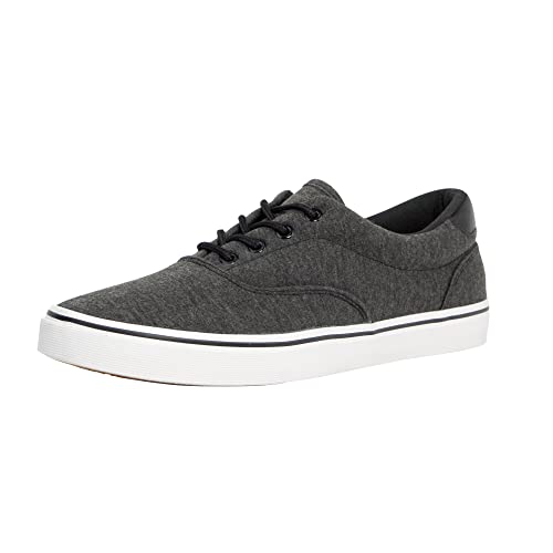 Herren schwarze klassische Low-Top-Schuhe aus Segeltuch, modischer Sneaker mit weicher Innensohle, legere Anzugschuhe für Herren, bequeme Wanderschuhe, Drak Grey, 38.5 EU von TOBER