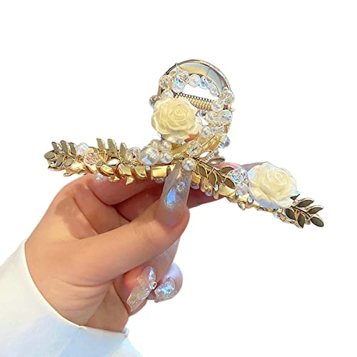 TOBILE Haarspangen, 3 Stück, Blumen-Legierung, Haifisch-Clip, Damen, elegante Haarnadel, Haar-Accessoires-2 von TOBILE