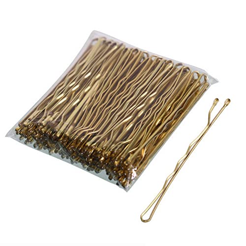 TOBILE Haarspangen, 500 Stück, Metall, Frisur-Styling-Werkzeug, einfarbig, U-Form, Haarspange, Mädchen-Haar-Accessoires, A1 Goldwelle, 100 Stück von TOBILE