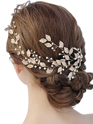 TOBILE Haarspangen mit Kristallperlen, Brautschmuck, Diademe, Haarbänder, Brautjungfer, Diamantenranke, Hochzeitsschmuck, 6 Stück von TOBILE