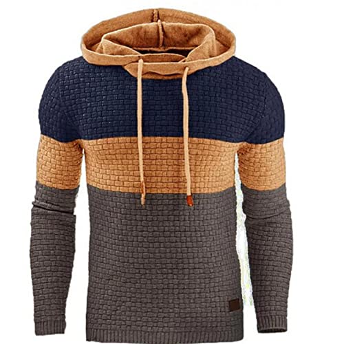 TOBILE Herren Rollkragenpullover Pullover Herren Herbst Herren Pullover Lässiger Kapuzenpullover Warm Strickpullover Pull Homme Übergröße Oberbekleidung Mix Asiatische Größe 3XL von TOBILE