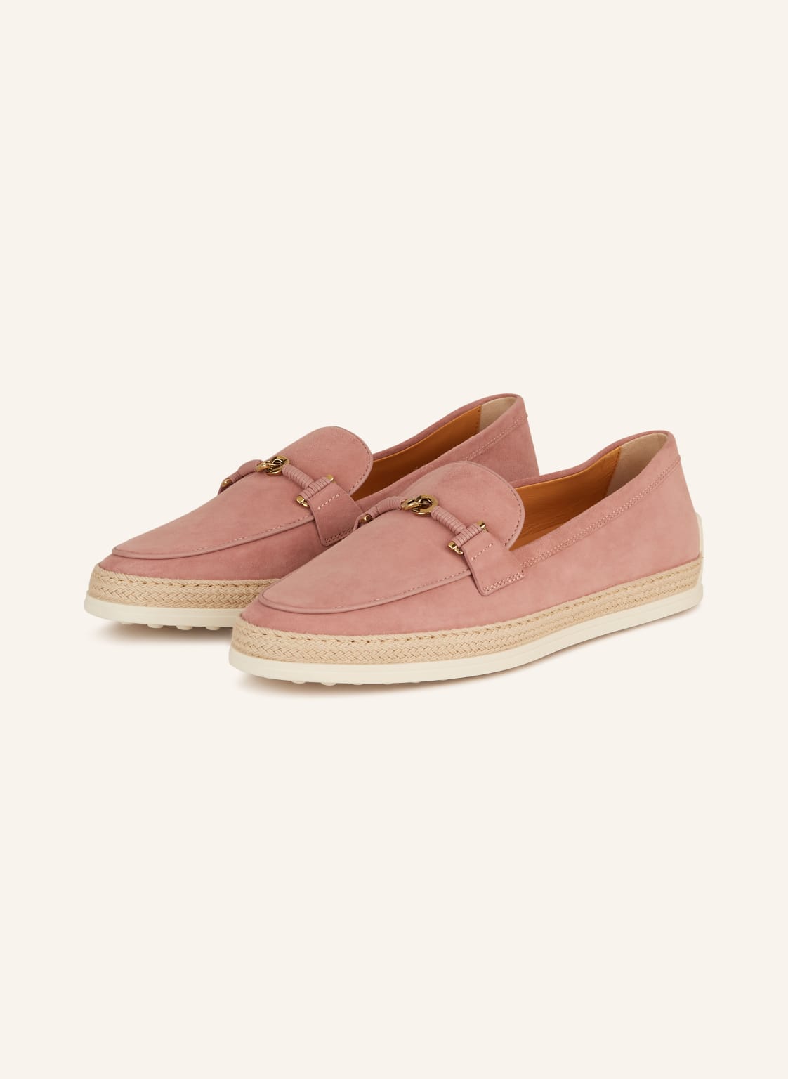 Tod's Loafer Gomma Rafia rosa von TOD'S