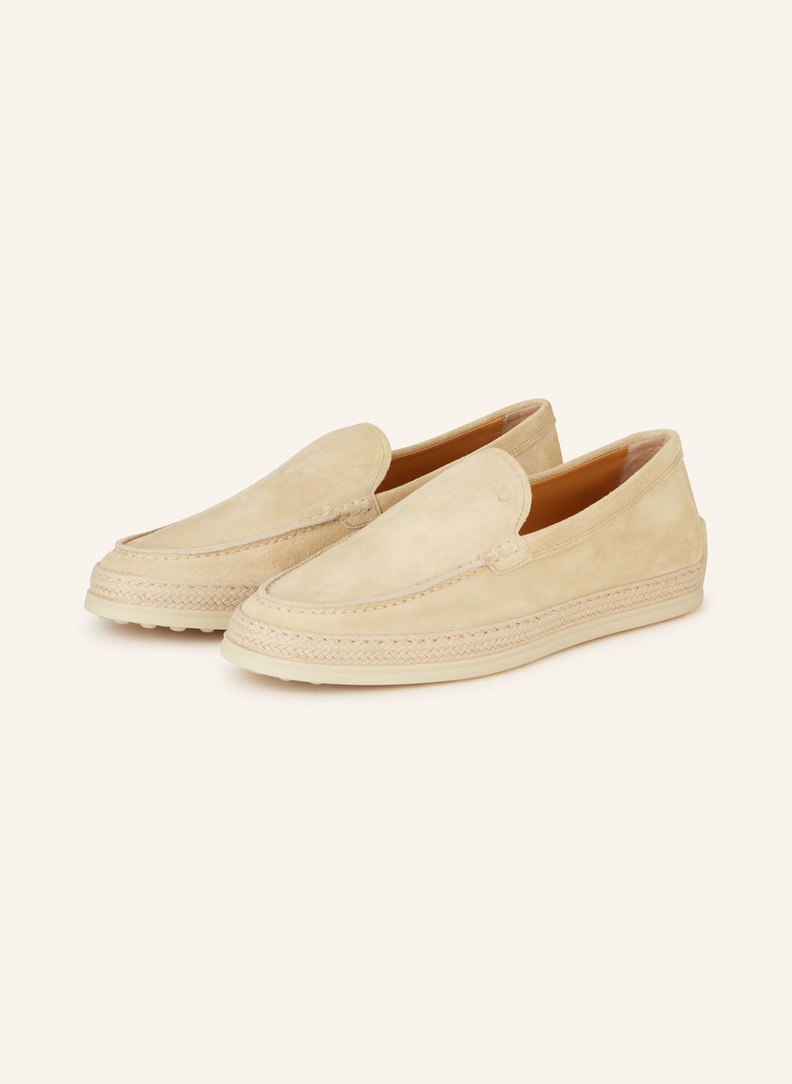 Tod's Mokassins Gomma Rafia 92k beige von TOD'S