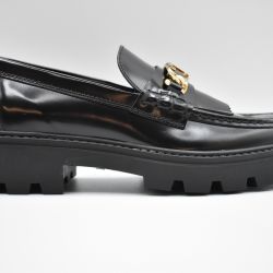 Tod's Schwarze Schnürflachschuhe Aus Gebürstetem Leder von TOD'S