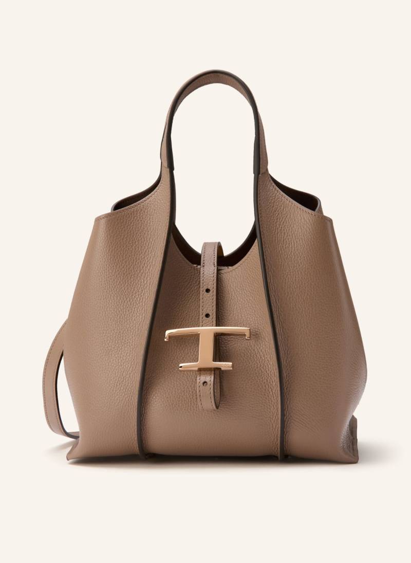 Tod's Shopper T Timeless Small Mit Pouch braun von TOD'S