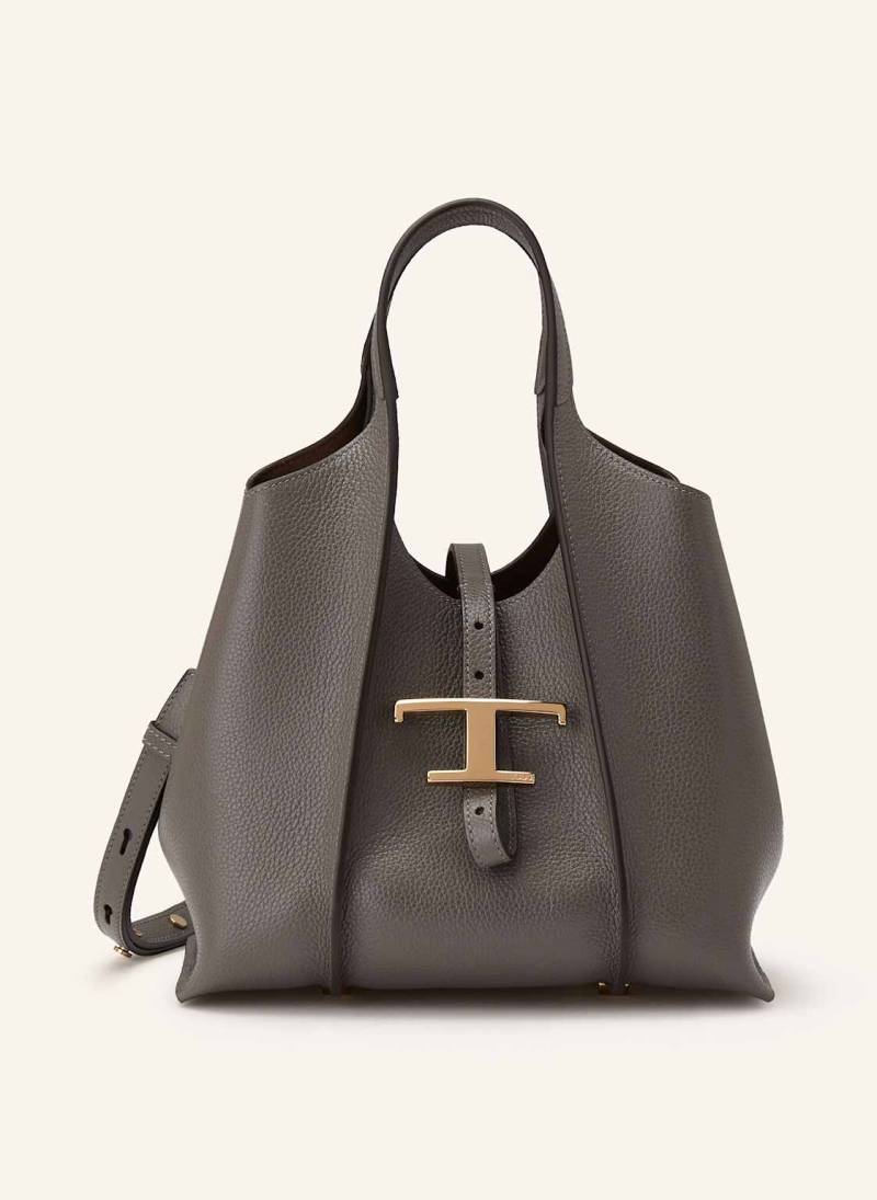Tod's Shopper T Timeless Small Mit Pouch grau von TOD'S