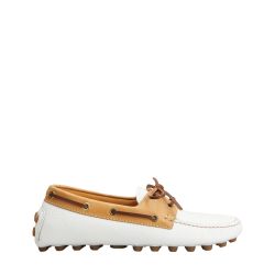 Tod's Weiße Leder Gommino Bubble Slipper von TOD'S