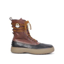 Tod's X Moncler X Palm Angels Herren Leder-stiefeletten In Braun von TOD'S
