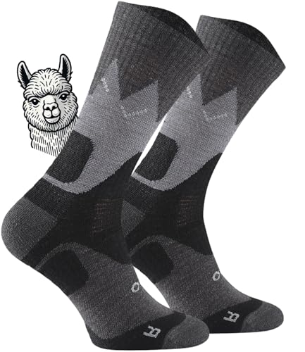 TODO BP LIGHT Dünn Alpaka Wandersocken Herren, 70% Wolle Alpaka + Merino Trekkingsocken, Merino Wandersocken Alpaka Carbon 47-50 TODO BP LIGHT Dünn Alpaka Wandersocken Herren, 70% Wolle Alpaka + Merino Trekkingsocken, Merino Wandersocken Alpaka Carbon 47-50 von TODO