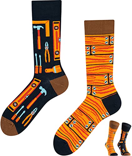 TODO Colours Lustige Socken mit Motiv - mehrfarbige, bunte, Verrückte für Herren und Damen (39-42, Heimwerker Socken) von TODO