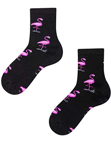TODO Colours Lustige Socken Kinder mit motiv für Mädchen, Jungen, Kleinkind (Flamingo Lover Kinder, 27-30) von TODO