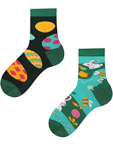 TODO Colours Lustige Socken Kinder mit motiv für Mädchen, Jungen, Kleinkind (31-34, Ostersocken Kinder) von TODO