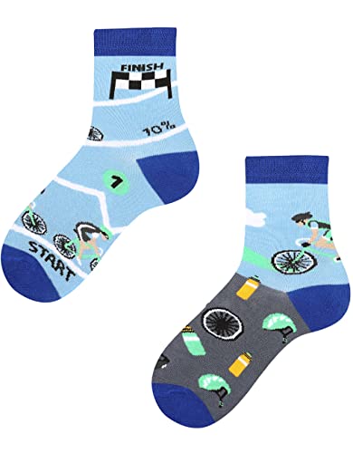 TODO Colours Lustige Socken Kinder mit motiv für Mädchen, Jungen, Kleinkind (Tour de Bike Kinder, 27-30) von TODO