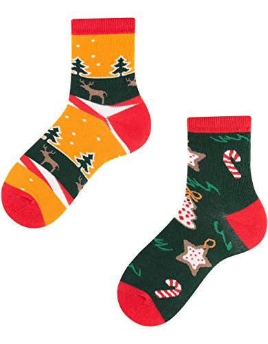 TODO Colours - Weihnachten Socken Kinder Lustige Weihnachtssocken mit Nicolaus (Weihnachten Socken Kinder, 27-30) von TODO