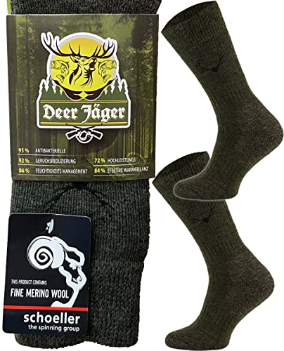 TODO Comodo Real JÄGER SOCKEN 80% Merino Jagdsocken grün Herren und Damen, Anti-Blasen, ohne Gummi. (35-38, SMTG1 - Khaki) von TODO