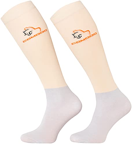 TODO Comodo Reitsocken Atmungsaktiv STPJM | Elastisch Reitstrümpfe Damen, Herren, Kinder Reiter Kniestrümpfe (STPJM - HK BEIGE 22, 35-38) von TODO