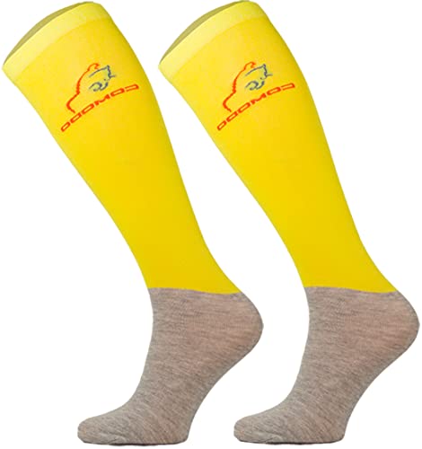 TODO Comodo Reitsocken Modern STPJM | Dünn Atmungsaktiv Reitstrümpfe Damen Herren Kinder Reiter Kniestrümpfe (STPJM - HK GELB 09, 39-42) von TODO