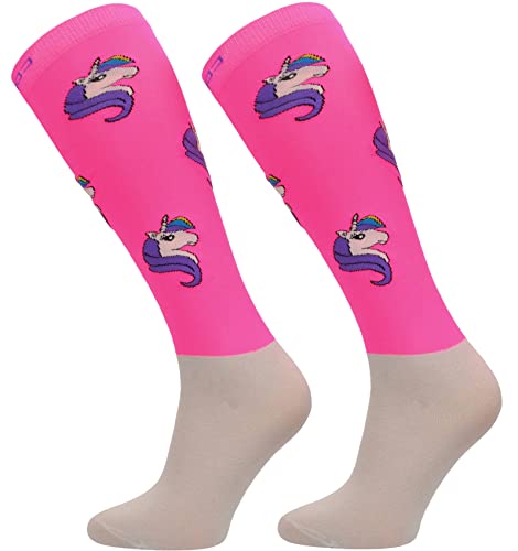 TODO Comodo Reitsocken Modern STPJM | Dünn Atmungsaktiv Reitstrümpfe Damen Herren Kinder Reiter Kniestrümpfe (STPJMw - UNICORN 04, 39-42) von TODO