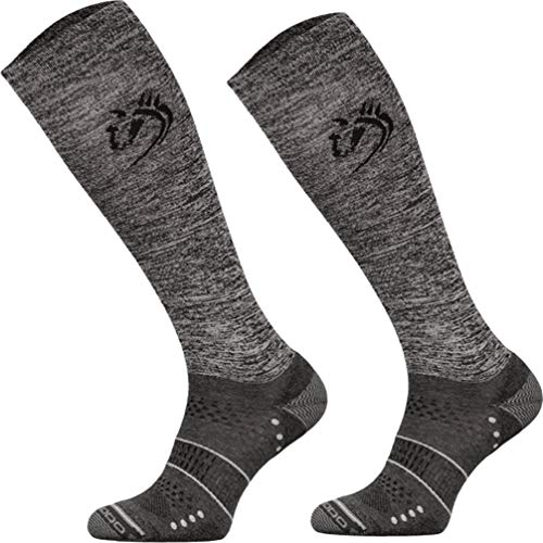 TODO Comodo Reitsocken STJMT | Reitstrümpfe Reiter Kniestrümpfe | Atmungsaktive Socken | Reitbekleidung bequem und stilvoll (STJMT 03 - Grey Horses, 31-34) von TODO