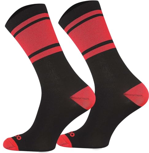 TODO Fahrradsocken Herren und Damen. Atmungsaktive Rennrad Socken Herren. Fahrrad Socken Herren, Gestreifte Radsocken (COL CA_CE, 47-50) von TODO