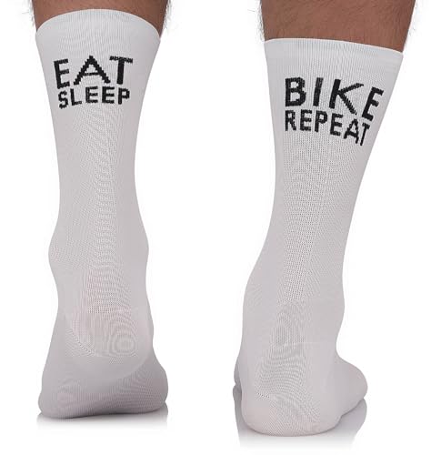 TODO Fahrradsocken Herren und Damen. Atmungsaktive Rennrad Socken. Motiv Fahrrad-Socken Herren, Radsocken Herren (Bike Repeat BA, 35-38) von TODO