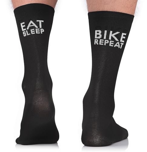 TODO Fahrradsocken Herren und Damen. Atmungsaktive Rennrad Socken. Motiv Fahrrad-Socken Herren, Radsocken Herren (Bike Repeat CA, 39-42) von TODO