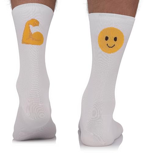 TODO Fahrradsocken Herren und Damen. Atmungsaktive Rennrad Socken. Motiv Fahrrad-Socken Herren, Radsocken Herren (Positive Emotionen, 39-42) von TODO