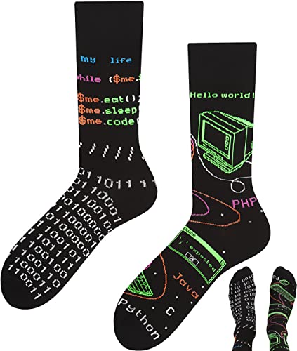 TODO Lustige Socken Damen und Herren, Coole Socken mit Motiv - Bunte, Mehrfarbige, Verrückte (35-38, Informatiker) von TODO