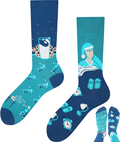 TODO Lustige Socken Damen und Herren, Coole Socken mit Motiv - Bunte, Mehrfarbige, Verrückte (35-38, Schlafen) von TODO